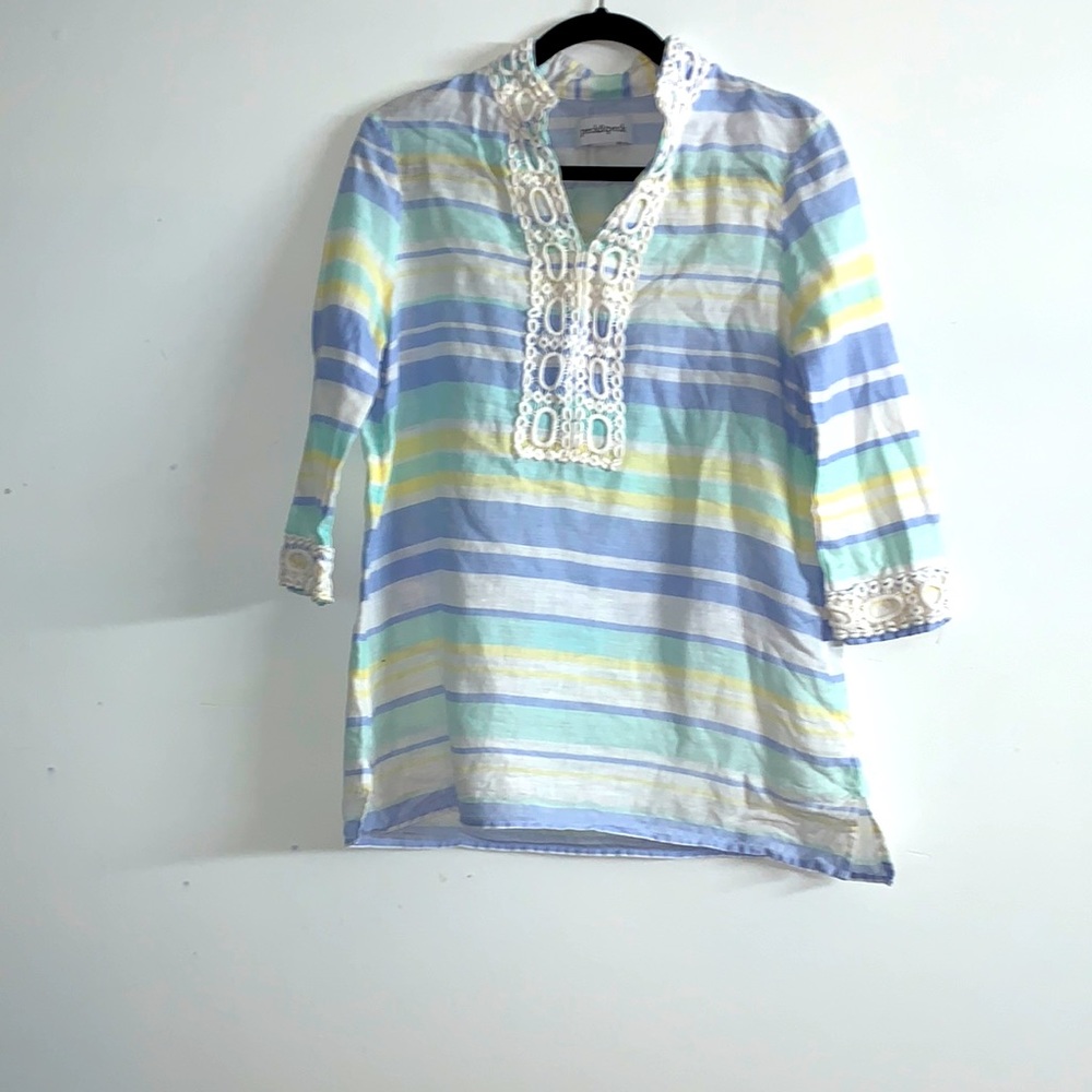 Peck & Peck Women’s Striped Linen Blouse